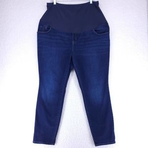 OLD NAVY Maternity Skinny Blue Jeans Womens Size 18 Short Mid Rise Casual Pants